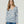 Polera Mujer Livia Regular Cuello en V Manga larga Jeans Lineatre