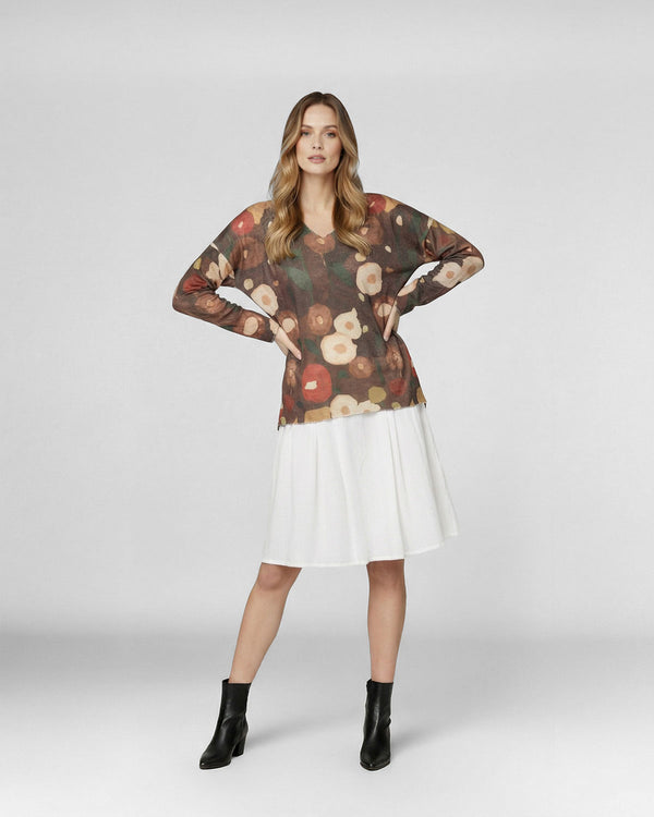 Polera Mujer Vincenza Chocolate Lineatre