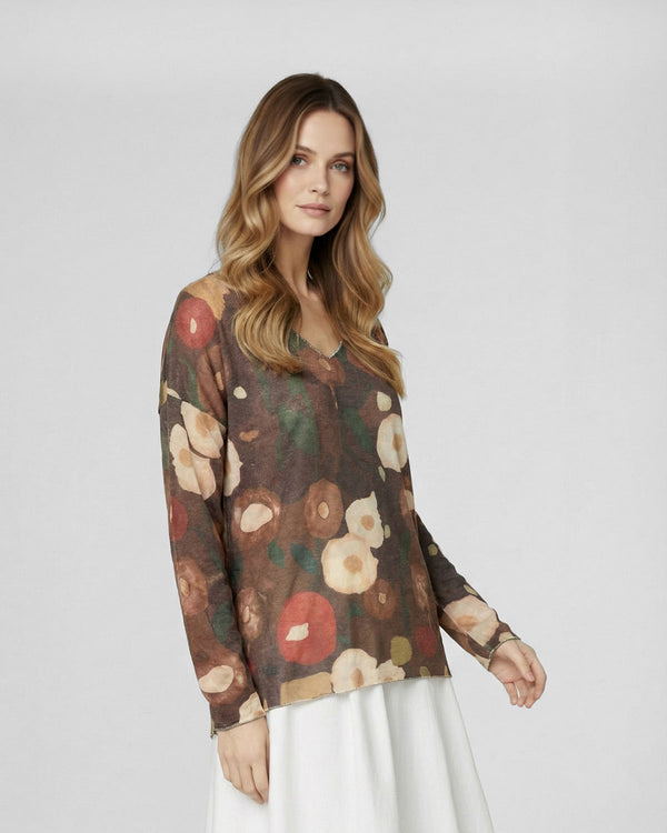 Polera Mujer Vincenza Chocolate Lineatre
