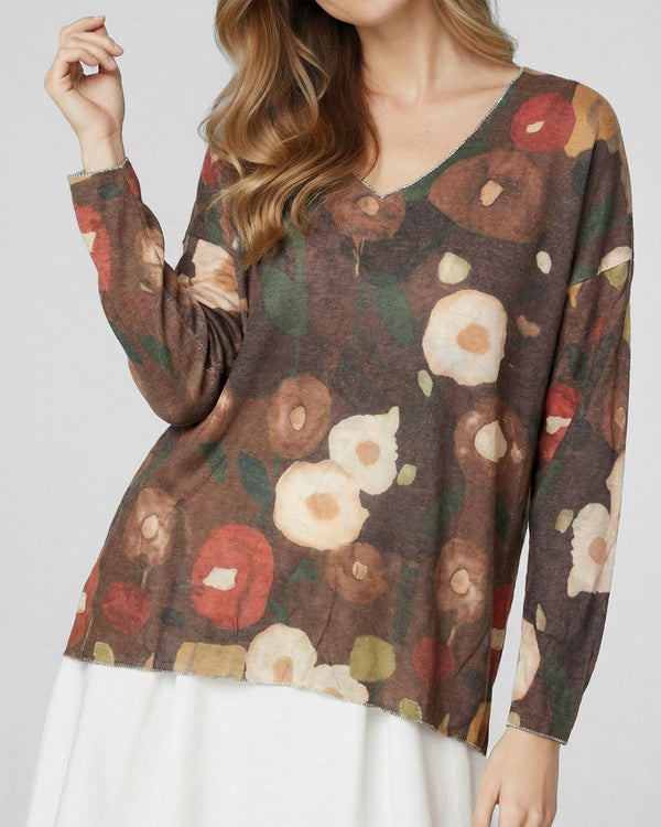Polera Mujer Vincenza Chocolate Lineatre
