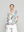 Polera Mujer Oriana Estampado Botánico Tropical Blanca Lineatre