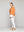 Polera Mujer Oriana Trama Geométrica Naranja Lineatre