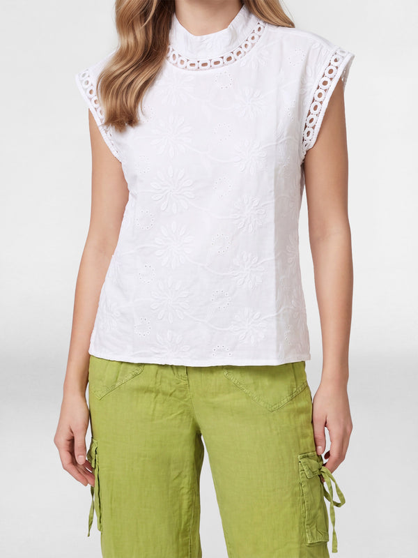 Polera Mujer Valentina Sin manga Blanco Lineatre