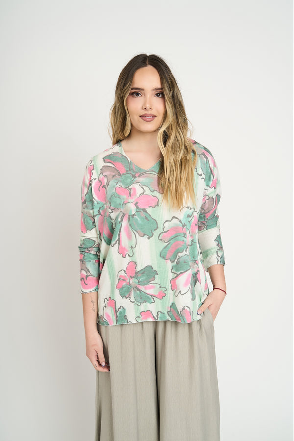 Polera Mujer Gracia Verde Lineatre