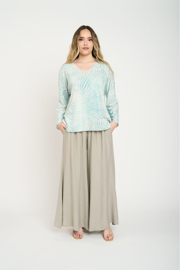 Polera Mujer Trinidad Agua Lineatre