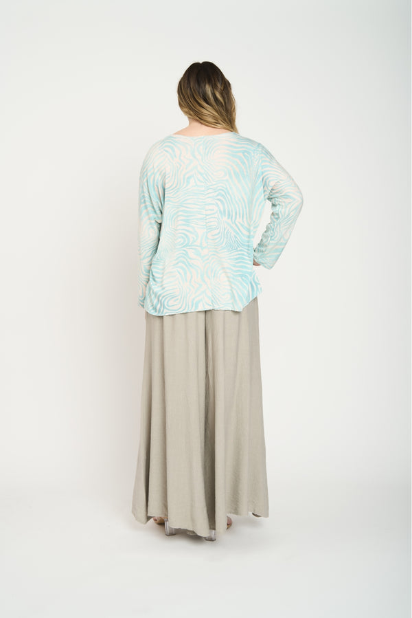 Polera Mujer Trinidad Agua Lineatre