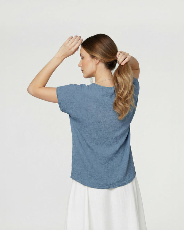 Polera Mujer Clarissa Relaxed Jeans Lineatre