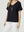 Polera Mujer Clarissa Relaxed Cuello en V Manga corta Negro Lineatre