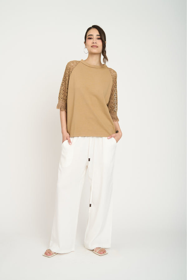 Polera Mujer Isabella Camel Lineatre
