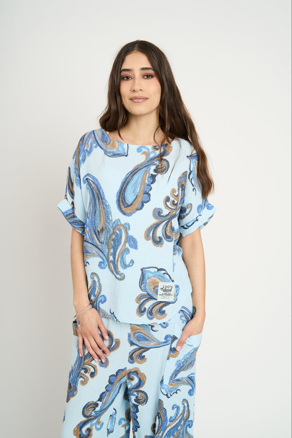 Polera Mujer Martina Cielo Lineatre
