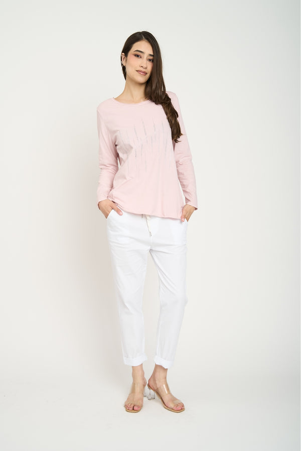 Polera Mujer Elena Rosa Lineatre