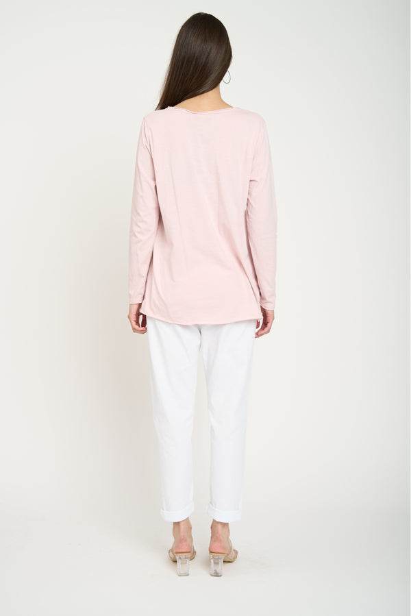 Polera Mujer Elena Rosa Lineatre