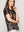 Polera Mujer Oria Encaje Manga Corta Negra Lineatre