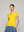 Polera Mujer Básica Osiris Cuello Redondo Manga Corta Amarilla Lineatre