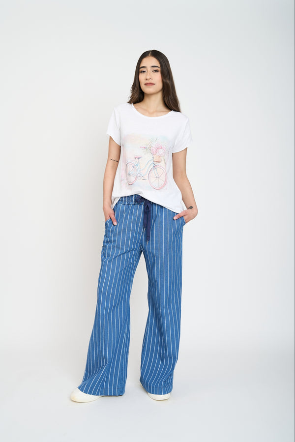 Polera Mujer Javiera Manga corta Bicicleta Lineatre