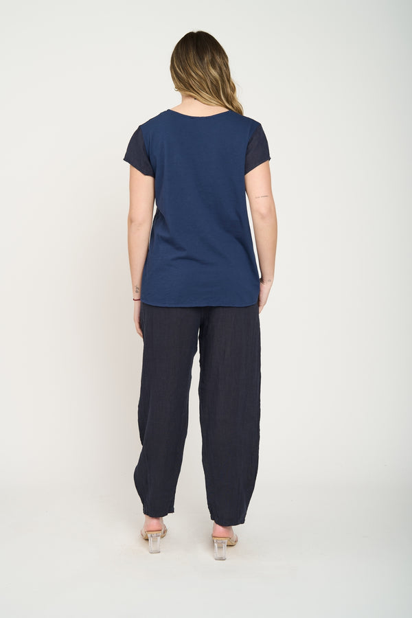 Polera Mujer Stella Azul Lineatre
