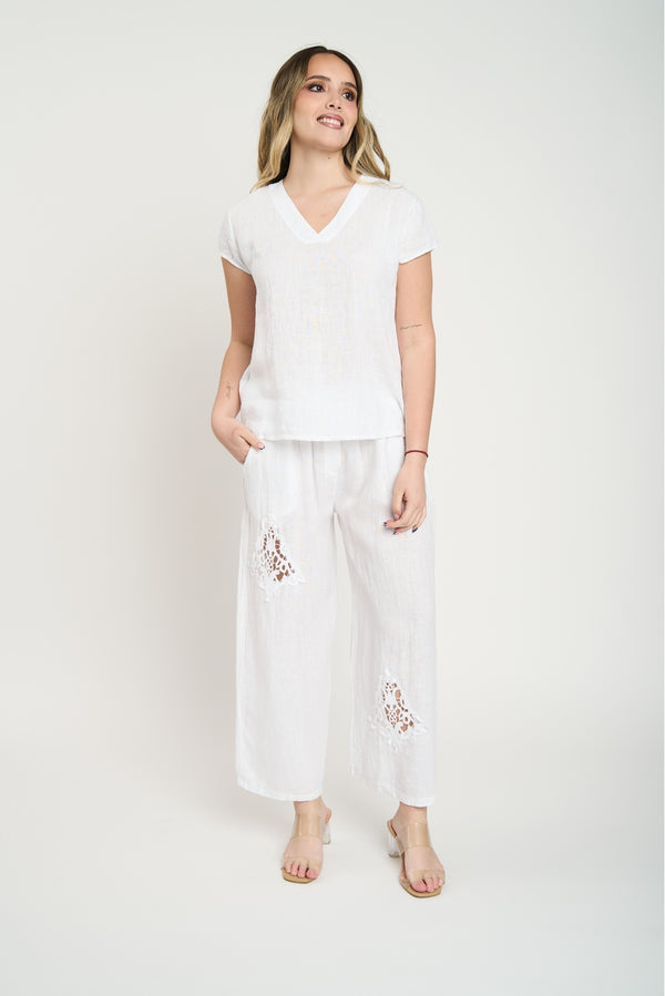 Polera Mujer Stella Blanco Lineatre