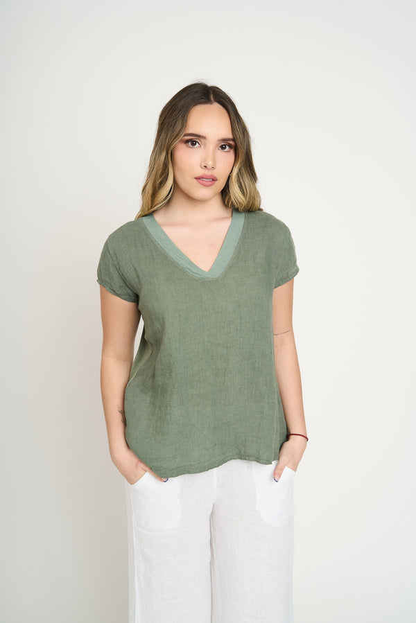 Polera Mujer Stella Militar Lineatre