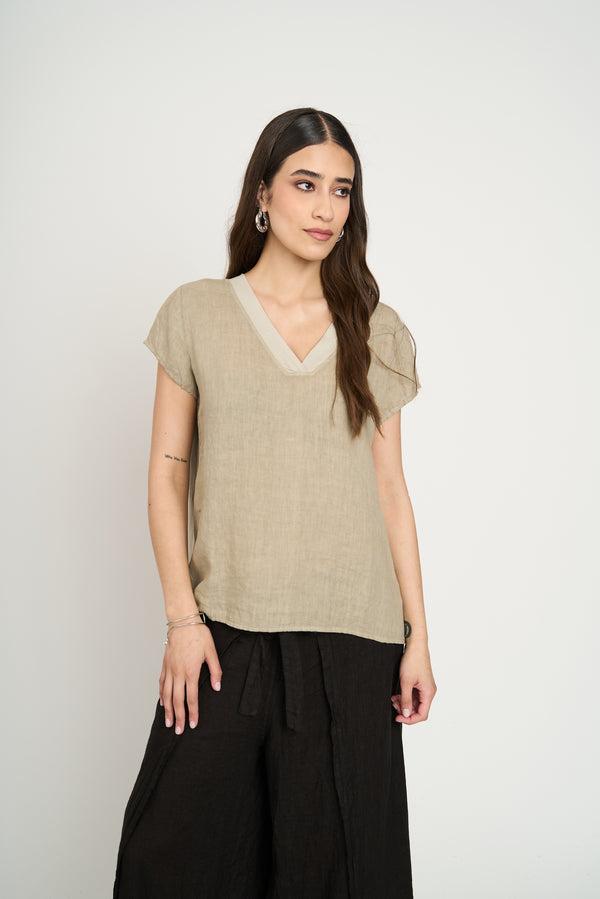 Polera Mujer Stella Negro Lineatre