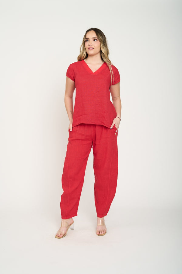 Polera Mujer Stella Rojo Lineatre