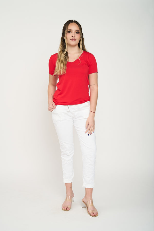 Polera Mujer Paola Rojo Lineatre