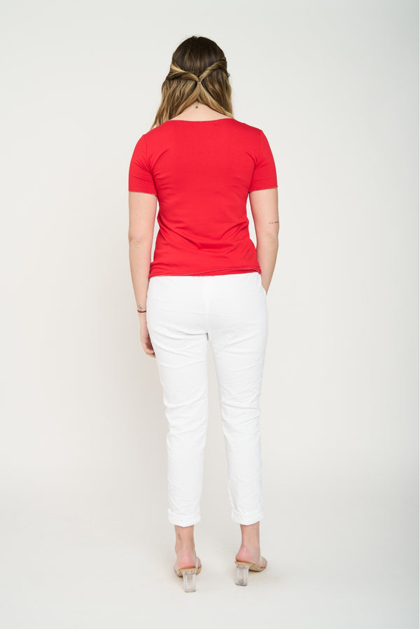 Polera Mujer Paola Rojo Lineatre