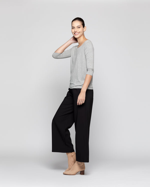 Polera Mujer Estela Gris Lineatre