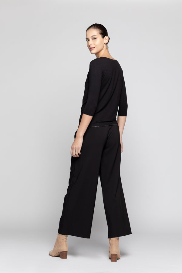 Polera Mujer Estela Negro Lineatre