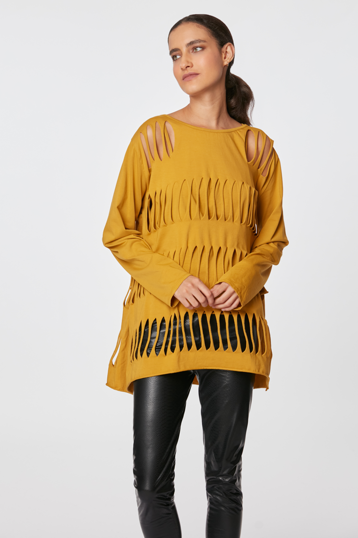 Polera Ana Mostaza