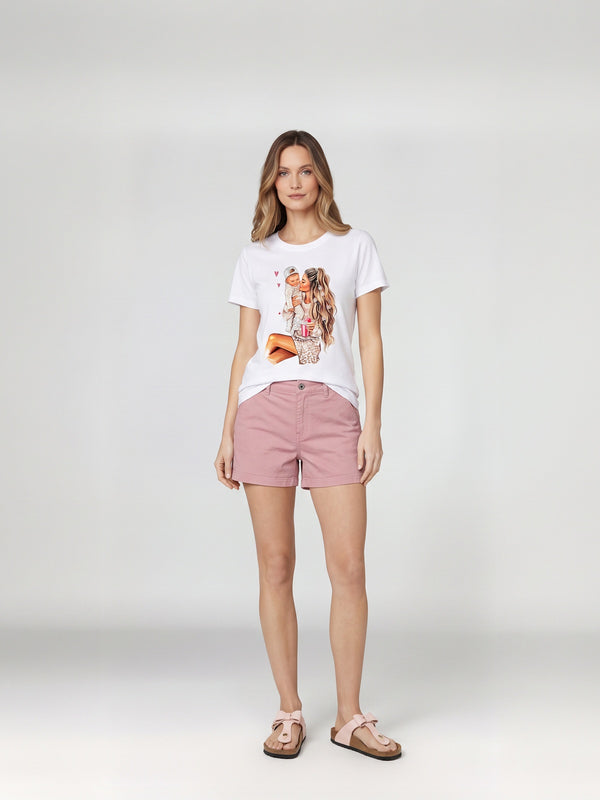 Polera Mujer Emma Blanco Lineatré