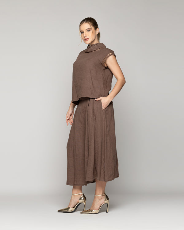 Polera Mujer Fabiana Lino Marrón Lineatre