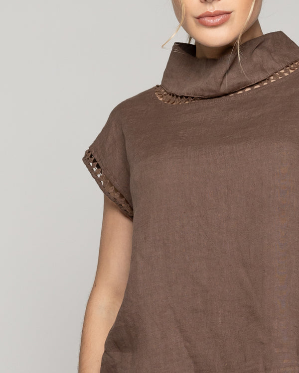 Polera Mujer Fabiana Lino Marrón Lineatre