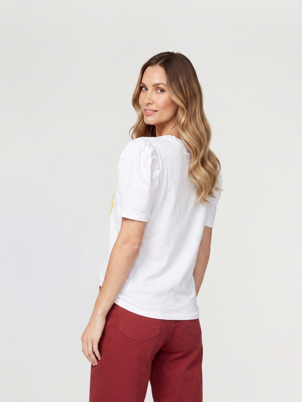 Polera Mujer Elisa Blanco Lineatré