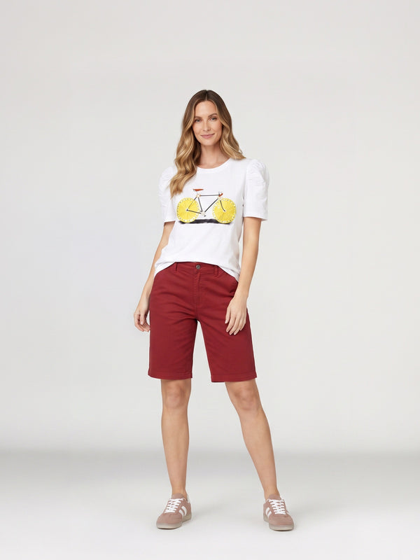 Polera Mujer Elisa Blanco Lineatré