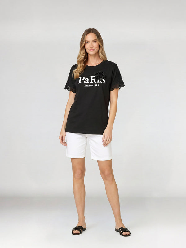 Polera Mujer Alma Negro Lineatré