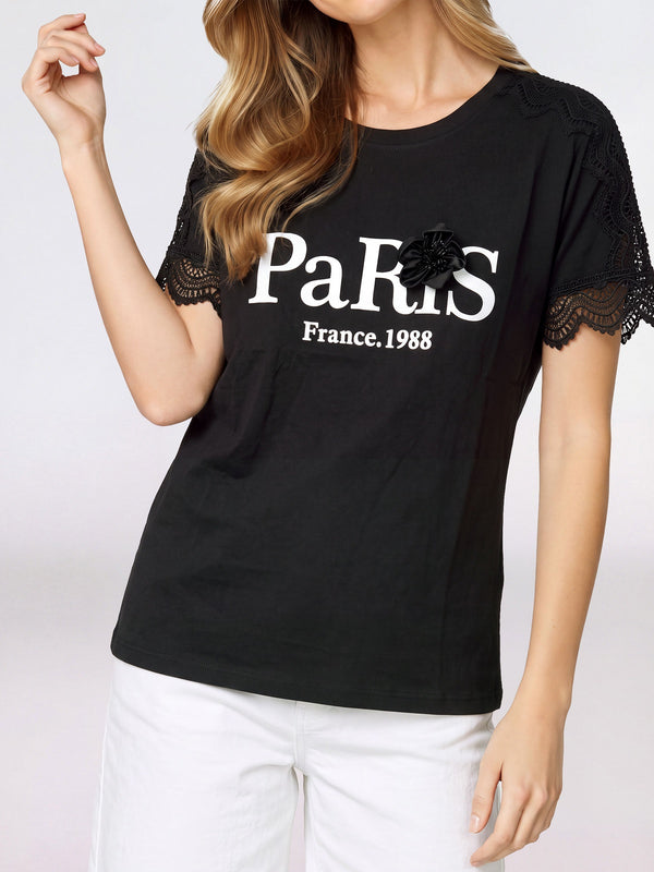 Polera Mujer Alma Negro Lineatré