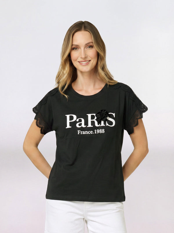 Polera Mujer Alma Negro Lineatré
