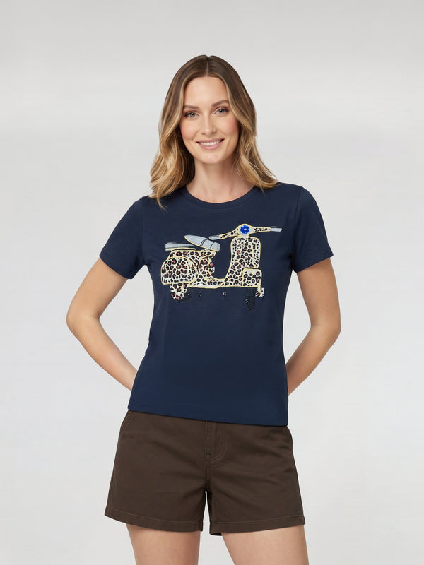 Polera Mujer Bianca Negro Lineatré