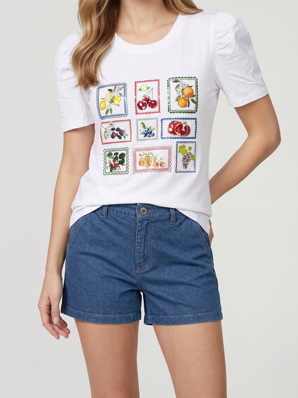 Polera Mujer Stella Blanco Lineatré