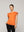 Polera Mujer Básica Ondina Manga Corta Con Volantes Naranja Lineatre