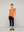 Polera Mujer Básica Ondina Manga Corta Con Volantes Naranja Lineatre