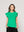 Polera Mujer Básica Ondina Manga Corta Con Volantes Verde Lineatre