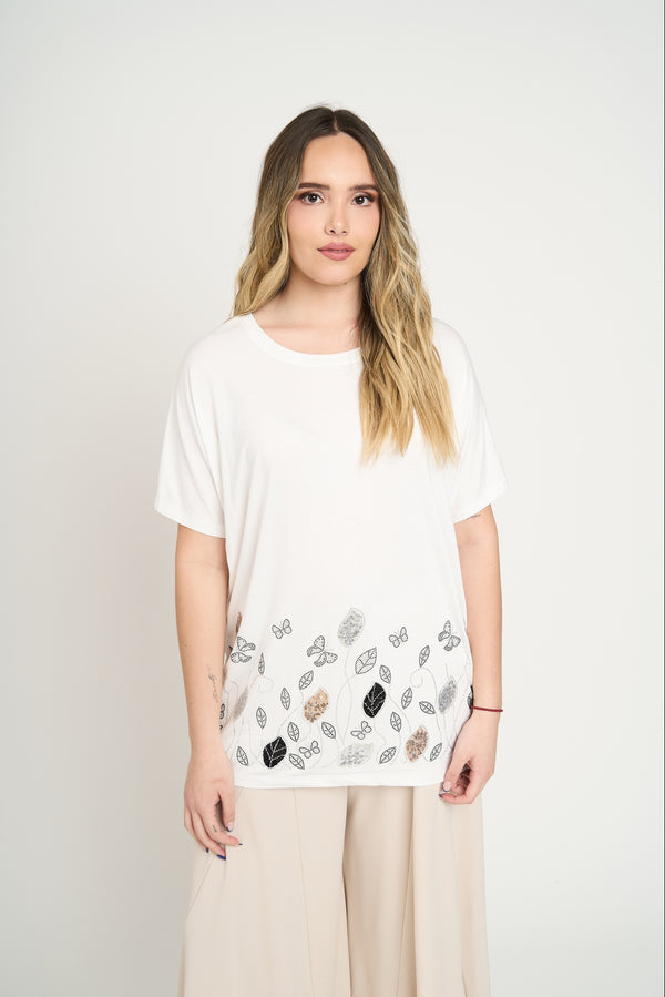 Polera Mujer Alessandra Blanco Lineatre