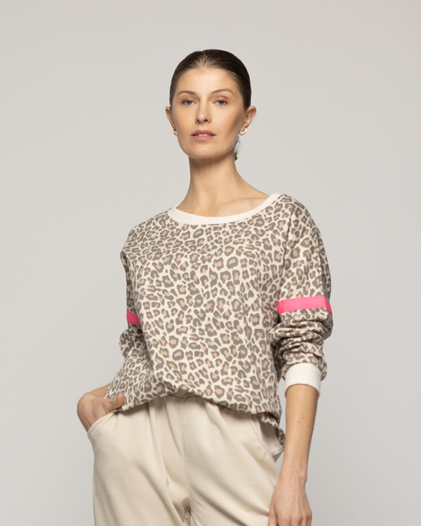 Polerón Mujer Olimpia Animal Print Leopardo Lineatre