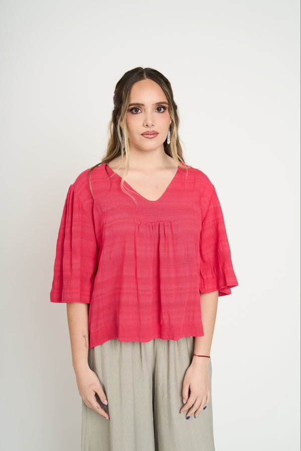 Polera Mujer Renata Frutilla Lineatre