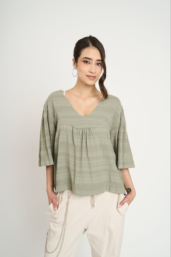 Polera Mujer Renata Militar Lineatre
