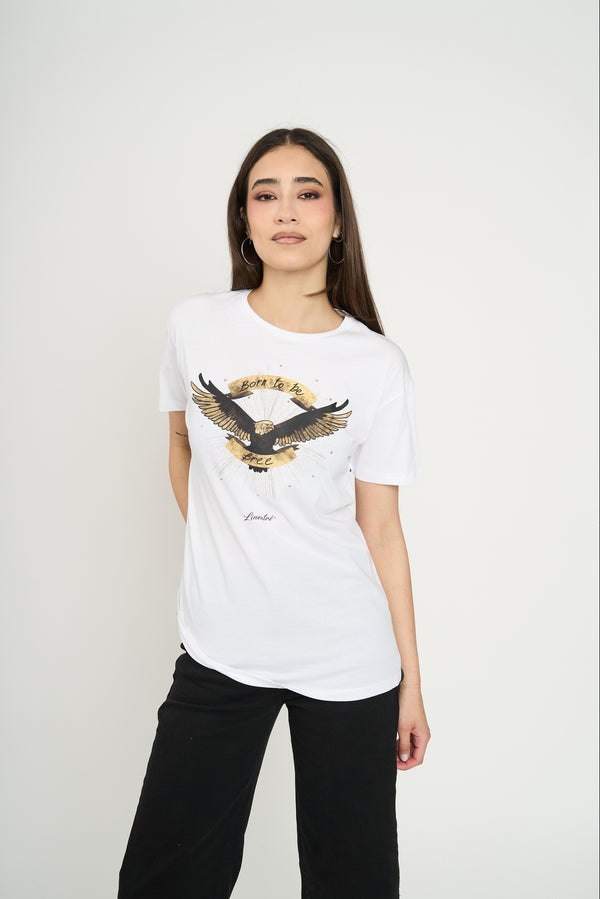 Polera Mujer Silvana Blanco Lineatre