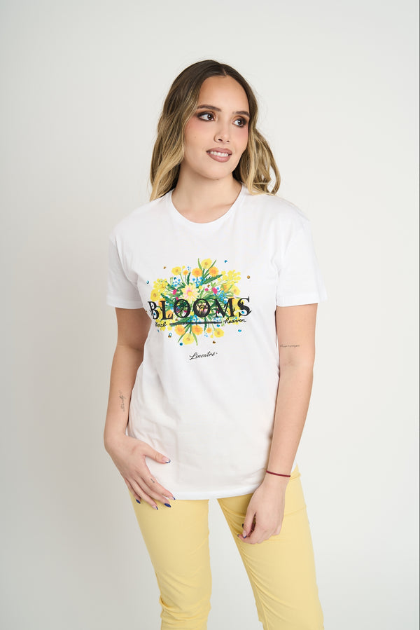 Polera Mujer Silvana Blanco Lineatre
