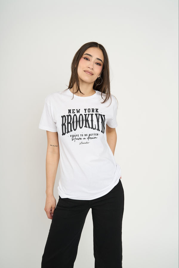 Polera Mujer Silvana Blanco Lineatre