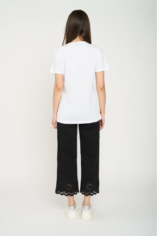 Polera Mujer Silvana Blanco Lineatre